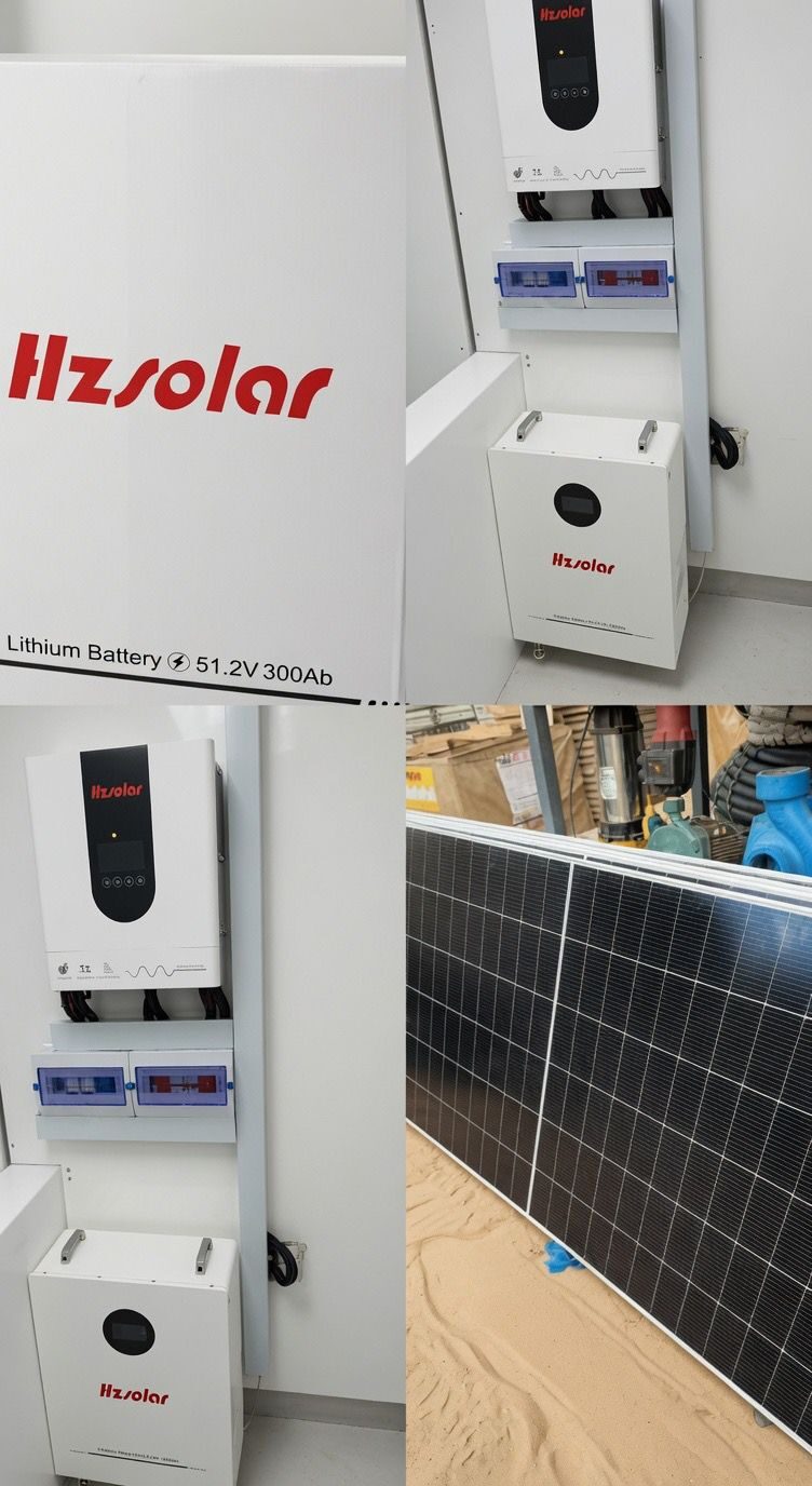 Lithium battery, inverter and solar panels from one of our installations